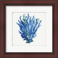 Framed 'Blue and Green Coral III' border=