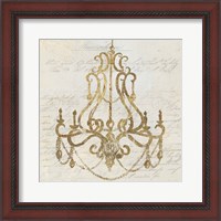 Framed 'Golden Chandelier I' border=