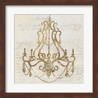 Framed 'Golden Chandelier I' border=