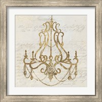 Framed 'Golden Chandelier I' border=