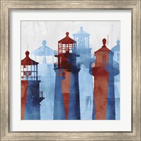 Framed 'Lighthouse I' border=