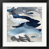 Framed 'Whale Watching II' border=