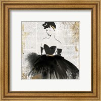 Framed 'Lady in Black I' border=