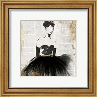 Framed 'Lady in Black II' border=