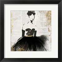 Lady in Black II Framed Print