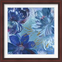 Framed 'Midnight Floral I' border=