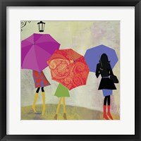 Framed Umbrella Girls