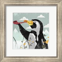 Framed 'Penguin Stroll' border=