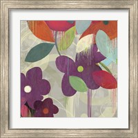 Framed 'Graphitti Flower I' border=