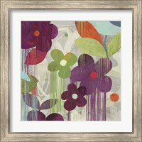 Framed 'Graphitti Flower II' border=