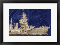Blueprint Submarine I Framed Print