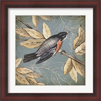 Framed 'Songbird Fable I' border=