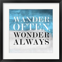 Wander BG I Framed Print