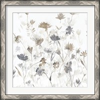 Framed 'Garden Shadows III on White' border=