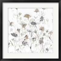 Garden Shadows III on White Framed Print