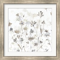 Framed 'Garden Shadows IV on White' border=