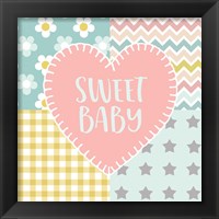 Framed 'Baby Quilt I Sweet Baby' border=