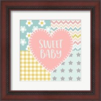 Framed 'Baby Quilt I Sweet Baby' border=