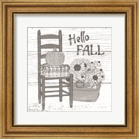 Framed 'Fall Cabin III' border=