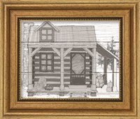 Framed 'Fall Cabin II' border=