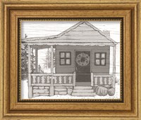 Framed 'Fall Cabin I' border=