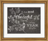 Framed 'Chalkboard Christmas Sayings VI' border=