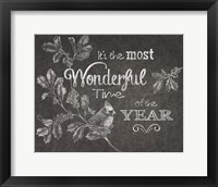 Chalkboard Christmas Sayings VI Framed Print