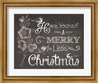 Framed 'Chalkboard Christmas Sayings V' border=