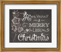 Framed 'Chalkboard Christmas Sayings V' border=