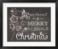 Framed 'Chalkboard Christmas Sayings V' border=