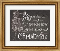 Framed 'Chalkboard Christmas Sayings V' border=