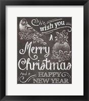 Chalkboard Christmas Sayings I Framed Print