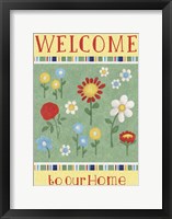 Framed Welcome Flowers