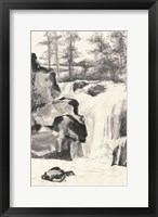 Sumi Waterfall I Framed Print