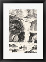 Sumi Waterfall IV Framed Print