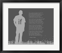 Framed If by Rudyard Kipling - Man Silhouette Gray