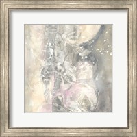 Framed 'Blushing Snowflakes I' border=