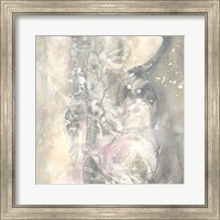 Framed 'Blushing Snowflakes I' border=