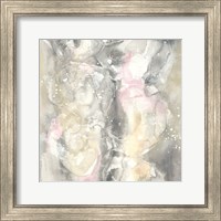 Framed 'Blushing Snowflakes II' border=