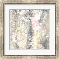 Framed 'Blushing Snowflakes II' border=