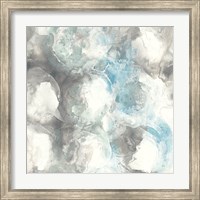 Framed Pale Blue Circles II