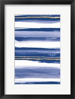 Gilded Grey IV Indigo and White Framed Print