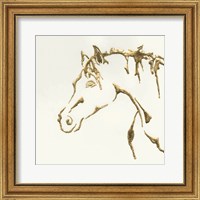 Framed 'Gilded Cowpony' border=