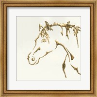 Framed 'Gilded Cowpony' border=