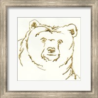 Framed 'Gilded Brown Bear' border=