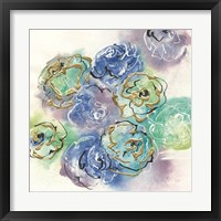 Framed 'Gold Edged Roses I' border=