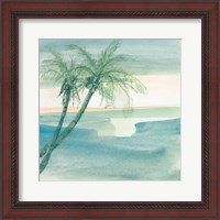 Framed 'Peaceful Dusk I Tropical' border=