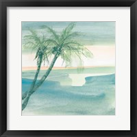 Framed 'Peaceful Dusk I Tropical' border=