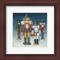 Framed 'King Nutcrackers Snow' border=