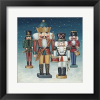 King Nutcrackers Snow Framed Print
